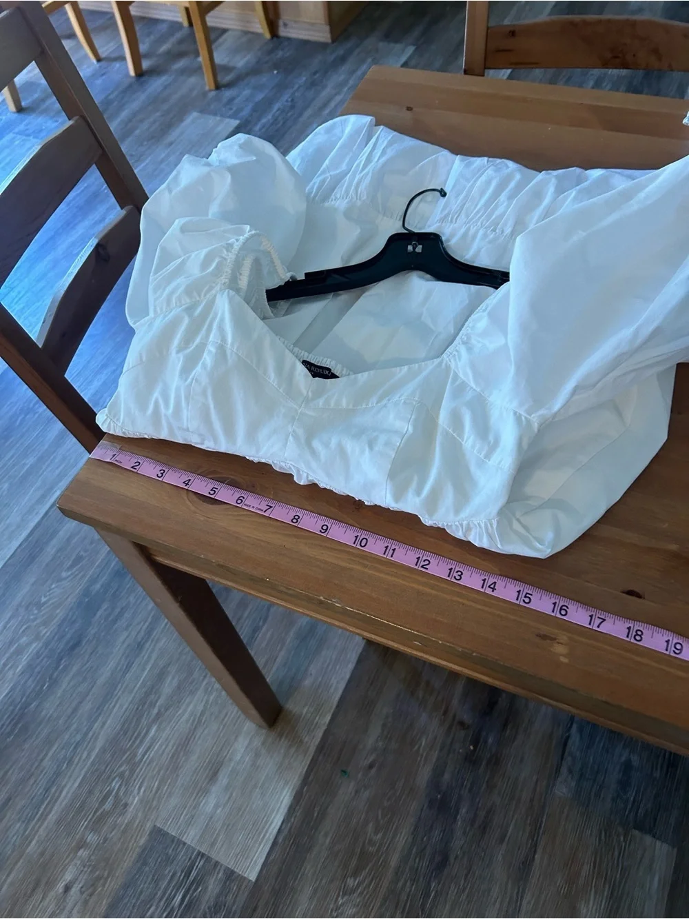 Banana Republic White Puff-Sleeve Babydoll Dress